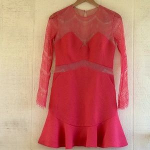 Three floor one oh one pink lace dress